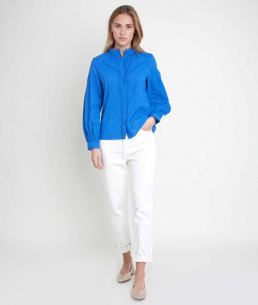 Blouse myosotis brodée Tiffany | 1-2-3 Blouse myosotis brodée Tiffany PhotoZ | 1-2-3