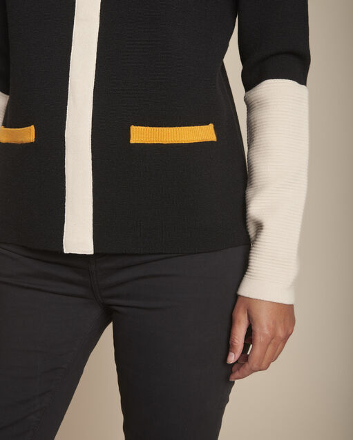 Pull milano colorblock firmine noir.