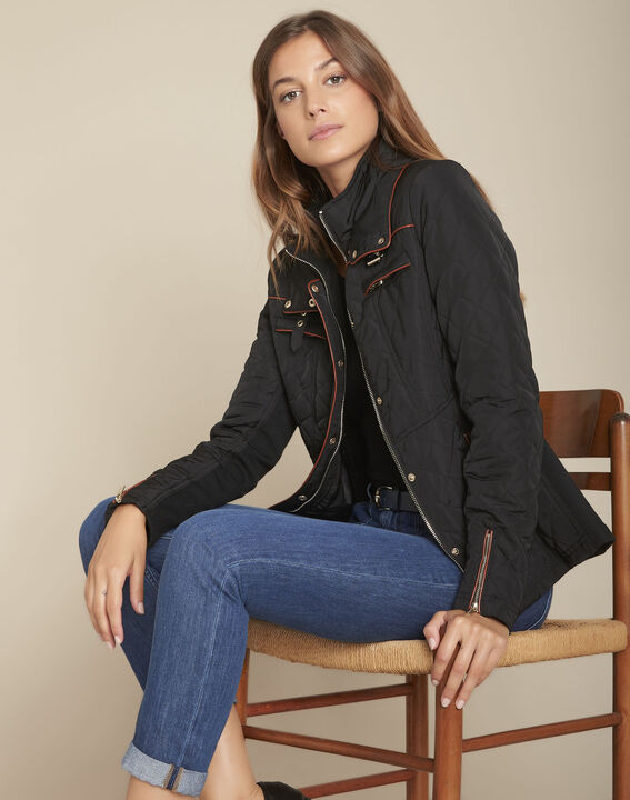 Parka légère noire Qathy | 1-2-3 Parka légère noire Qathy PhotoZ | 1-2-3