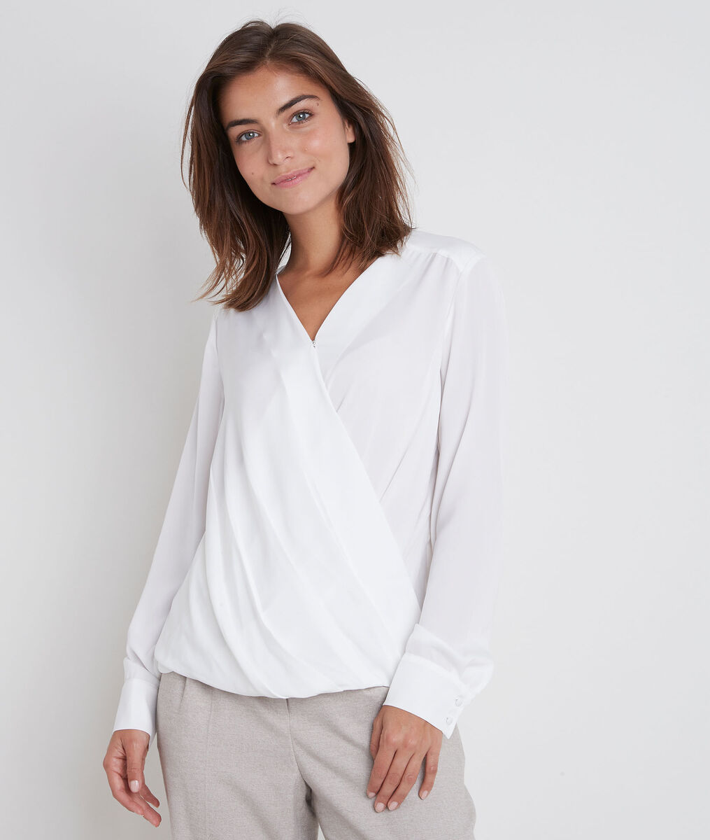Blouse drapée écrue Jalila | 1-2-3 Blouse drapée écrue Jalila PhotoZ | 1-2-3
