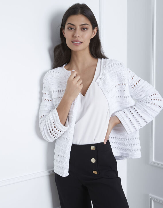 Gilet blanc reliefé Arctic | 1-2-3 Gilet blanc reliefé Arctic PhotoZ | 1-2-3