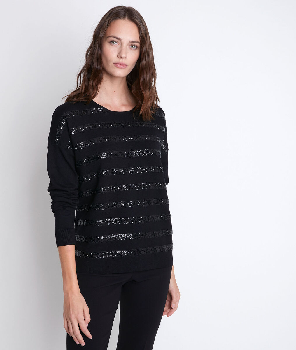Pull rayé sequins Ryad | 1-2-3 Pull rayé sequins Ryad PhotoZ | 1-2-3