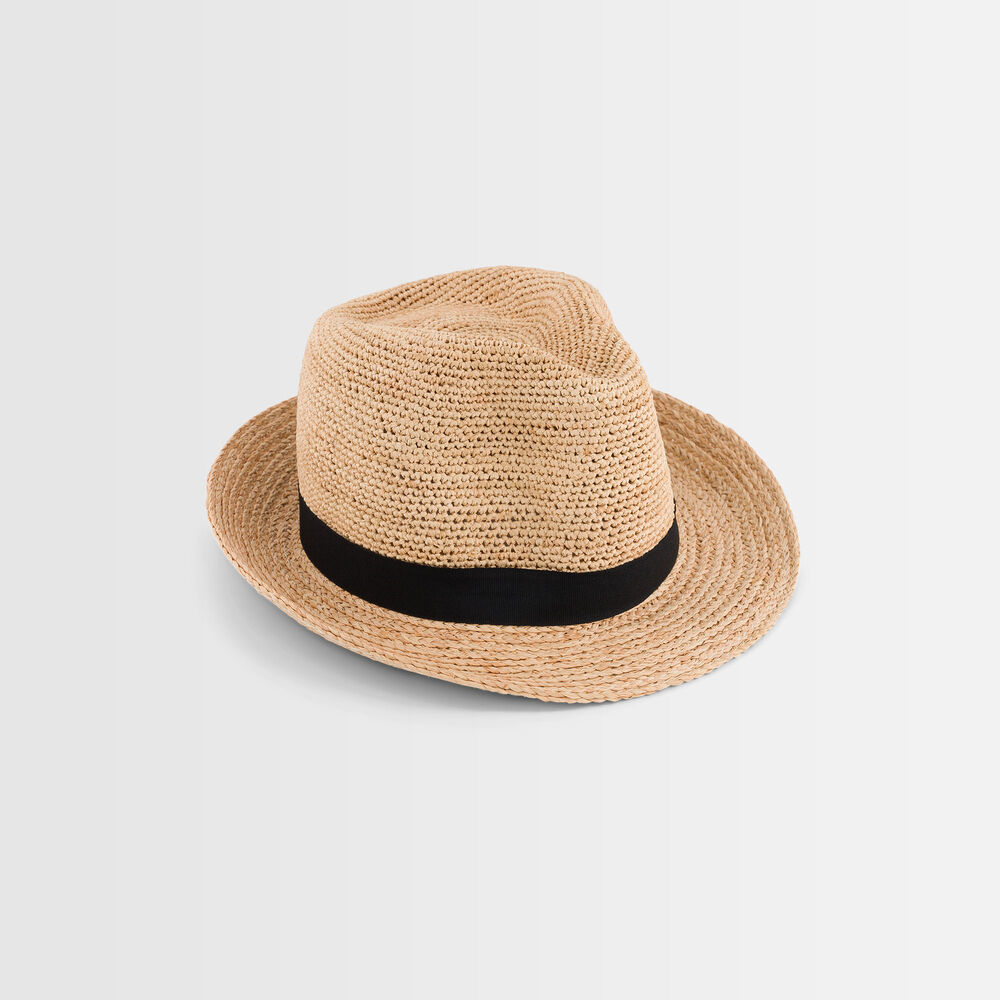 Chapeau en jute karla naturel.