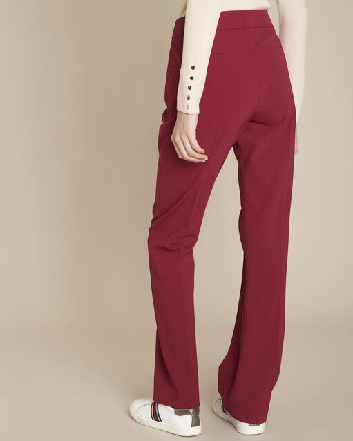 Pantalon flare en microfibre elias bordeaux.