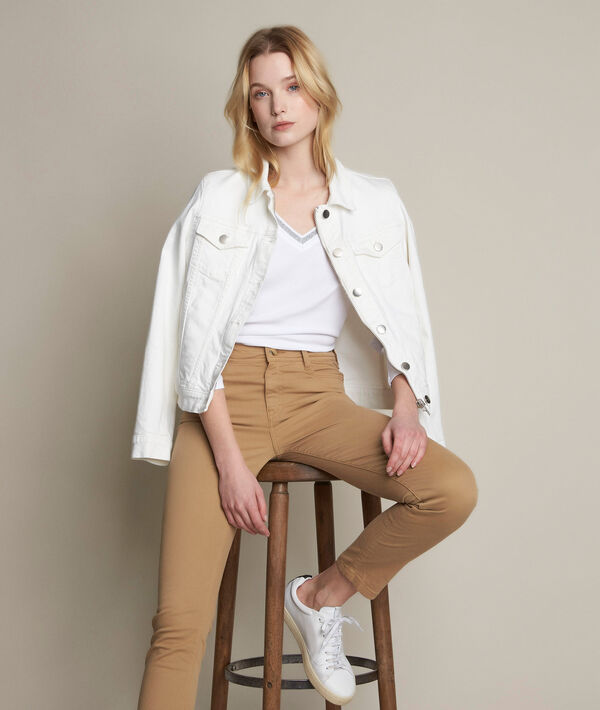 Veste en jean blanche Clem | 1-2-3 Veste en jean blanche Clem PhotoZ | 1-2-3