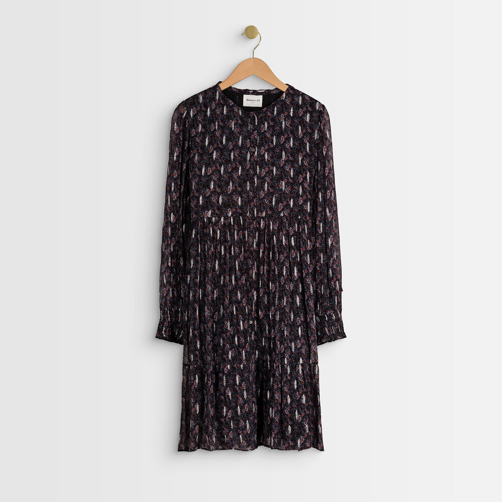 Robe impriméelavallière nikki noir.