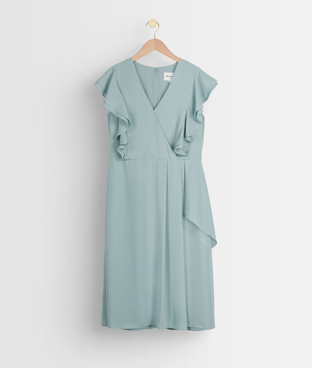 Robe à volants céladon melanie celadon.