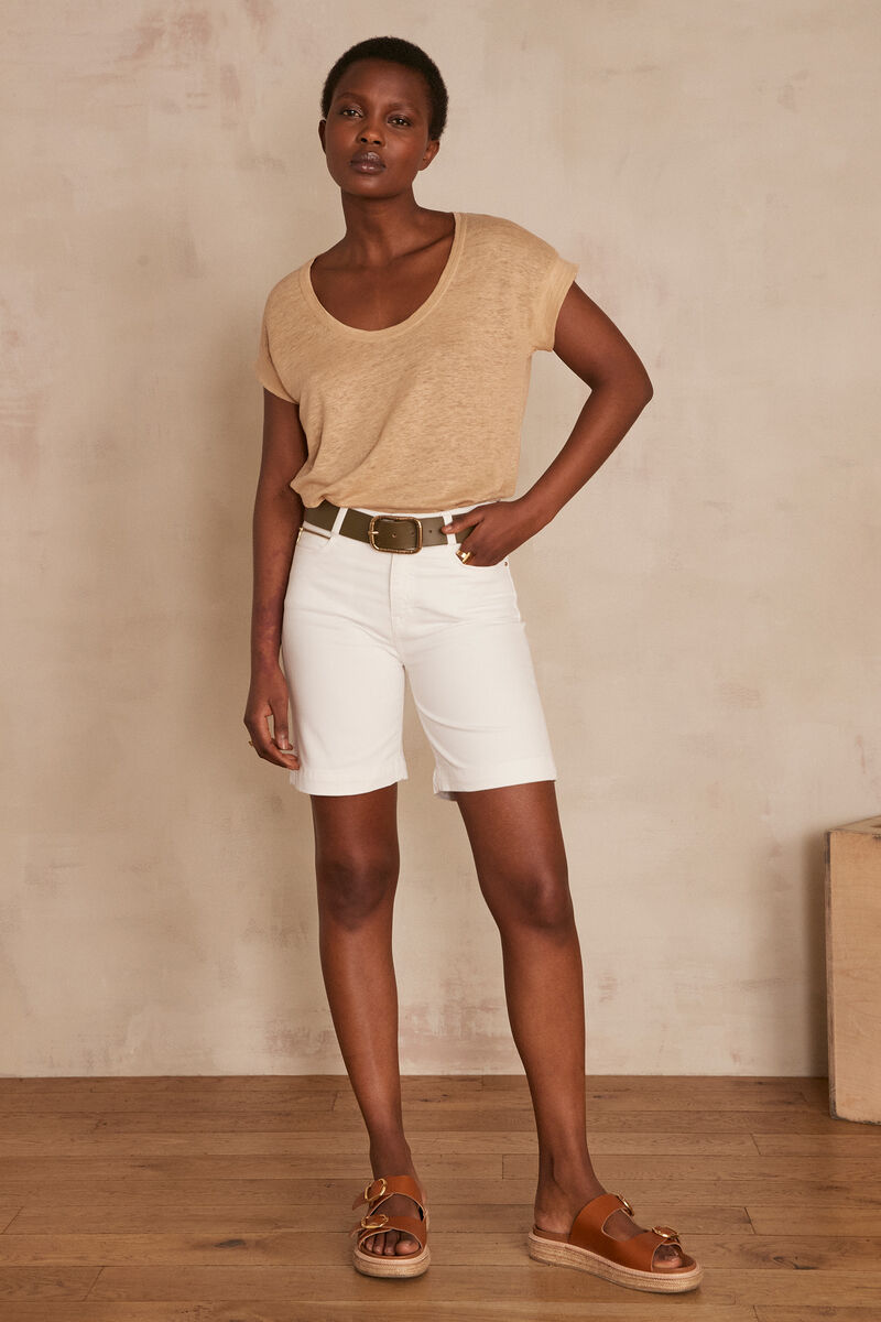 Short en coton biologique blanc Alma | 1-2-3 Short en coton biologique blanc Alma PhotoZ | 1-2-3