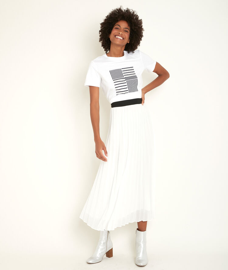 Tee-shirt en coton biologique imprimé django ecru.