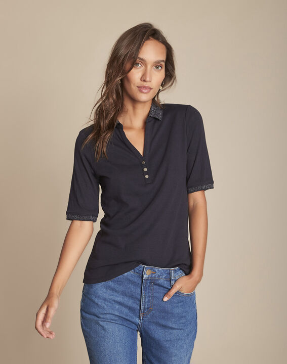 Polo marine col lurex Claudia | 1-2-3 Polo marine col lurex Claudia PhotoZ | 1-2-3