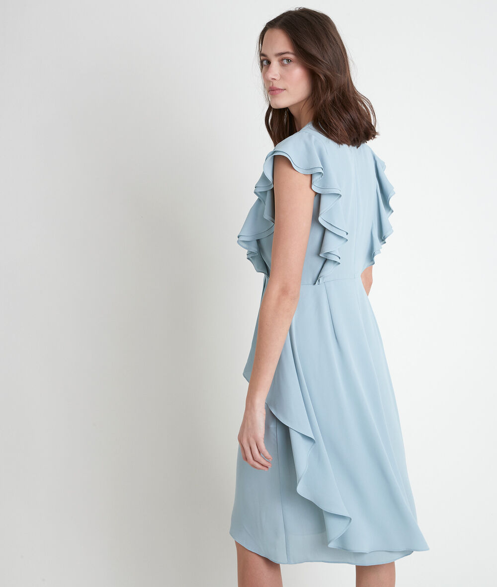Robe à volants céladon melanie celadon.
