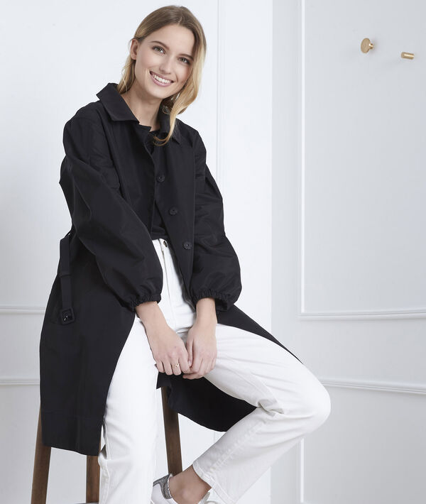 Trench noir ceinturé Daniela | 1-2-3 Trench noir ceinturé Daniela PhotoZ | 1-2-3