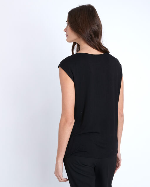 Schwarze bluse v-ausschnitt neptune schwarz.