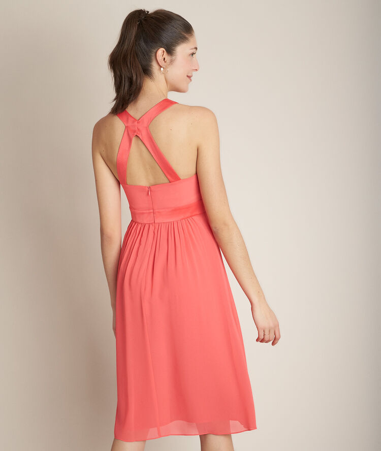 Robe en polyester recylé onylle corail.