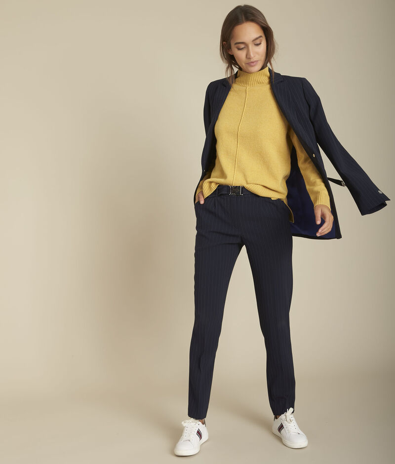 Pull col montant ambre fabago ocre.