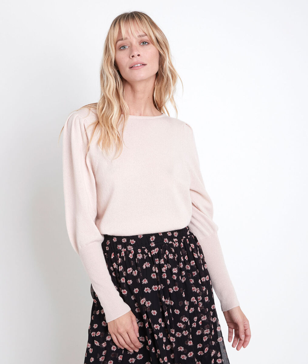 Pull en laine et cachemire poudre Ribambelle | 1-2-3 Pull en laine et cachemire poudre Ribambelle PhotoZ | 1-2-3