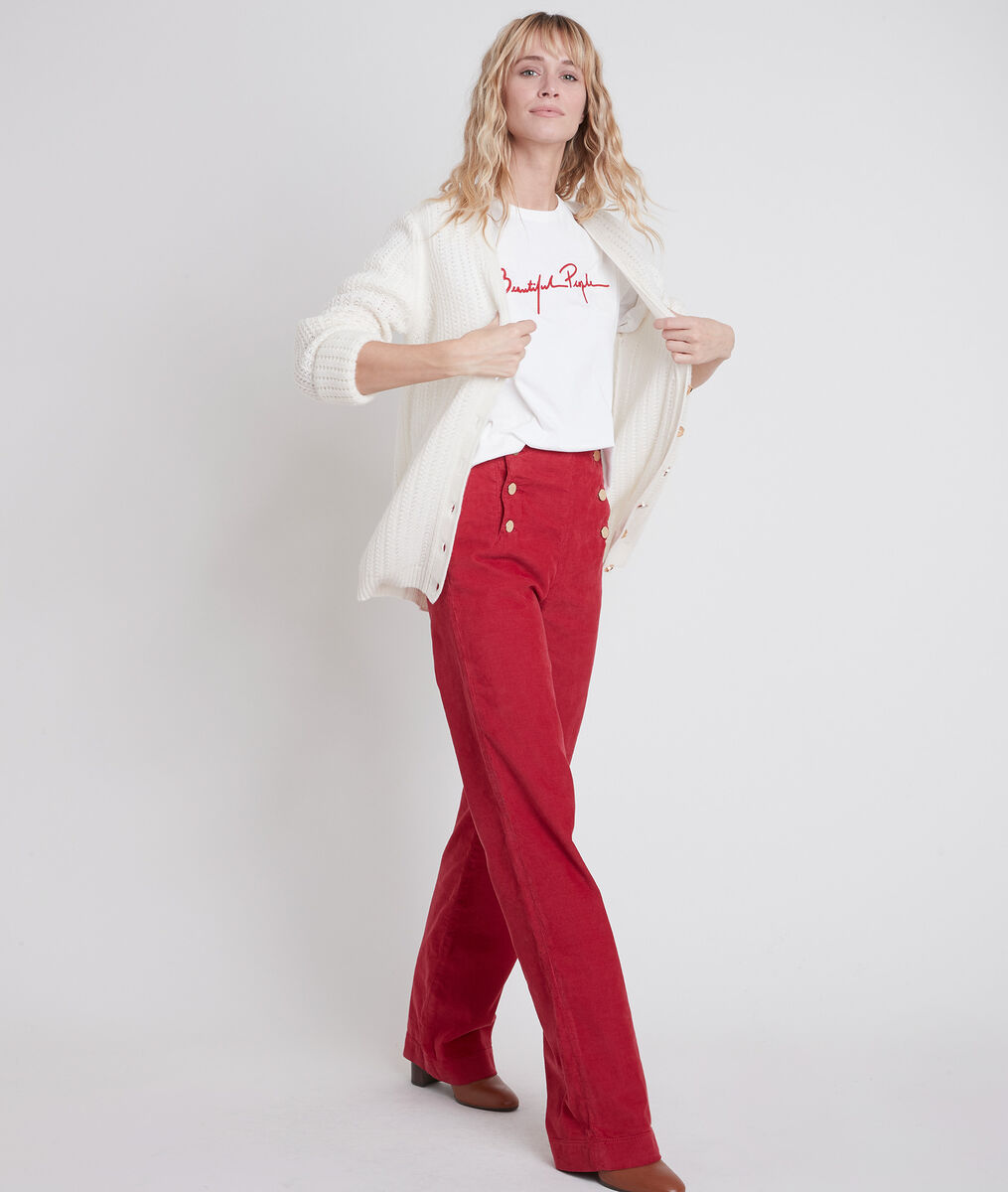 Gilet en laine responsable crème Andrea | 1-2-3 Gilet en laine responsable crème Andrea PhotoZ | 1-2-3