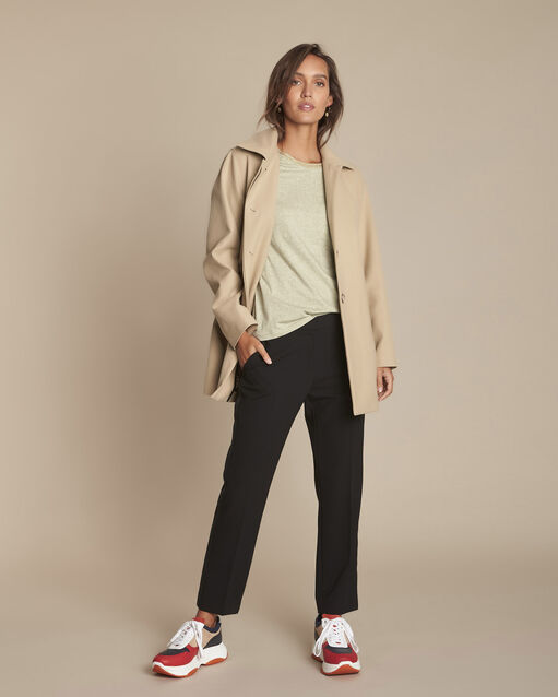 Blassgrünes T-Shirt mit Lurex-Halsausschnitt Clara (2) - Maison 123