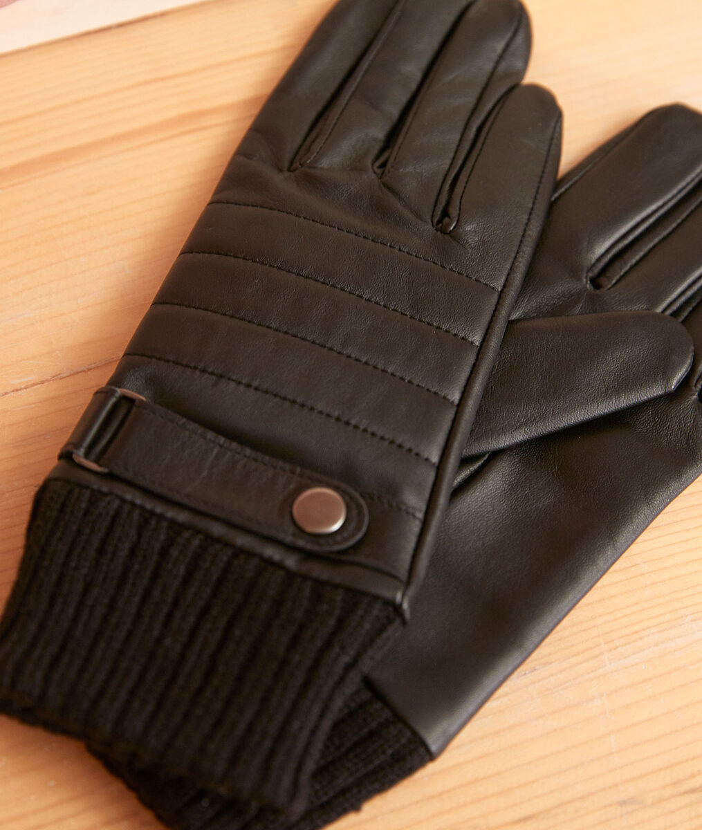 Gants en cuir noirs Ulysse | 1-2-3 Gants en cuir noirs Ulysse PhotoZ | 1-2-3