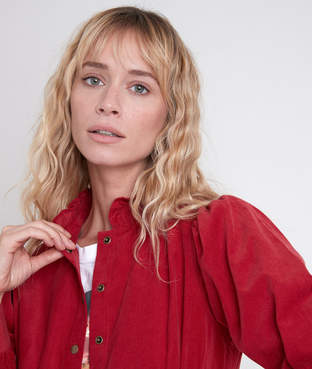 Surchemise rouge en velours jeraldine terracotta.