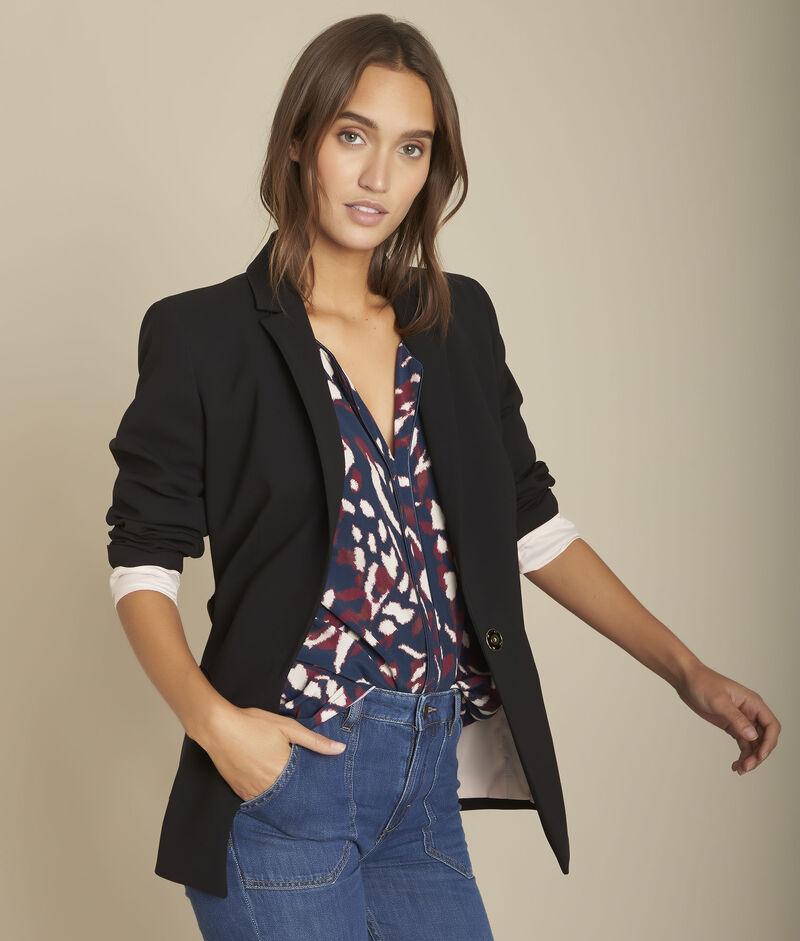 Blouse imprimée manuella noir.