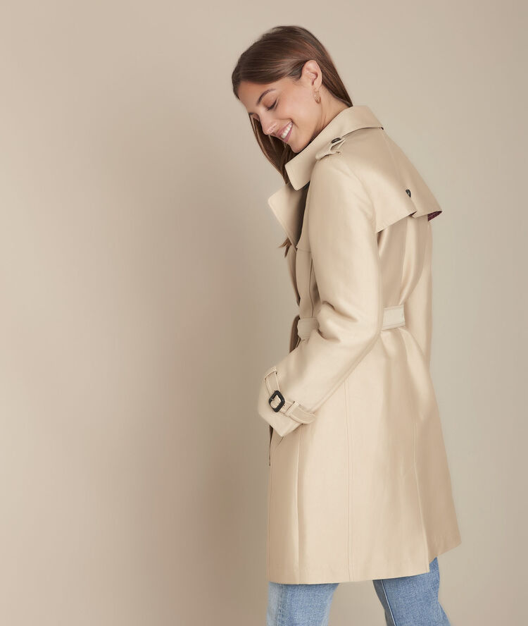 Trench havane double boutonnage quelynn camel.