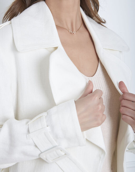 Trench crème 3/4 en lin Dhalia | 1-2-3 Trench crème 3/4 en lin Dhalia PhotoZ | 1-2-3