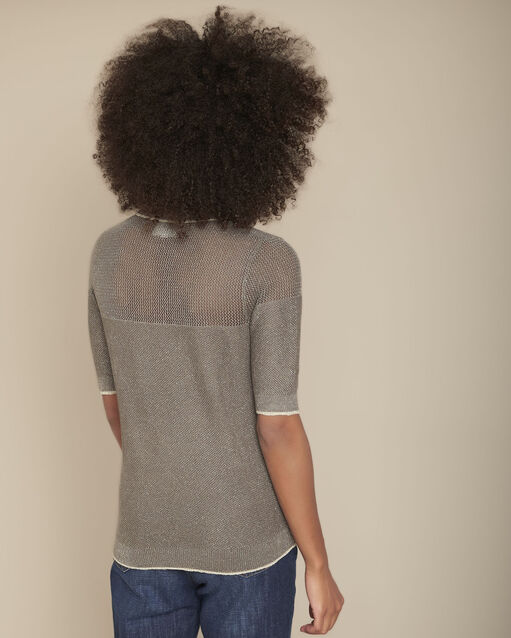 Pull kaki ajouré et brillant Favori (2) - Maison 123