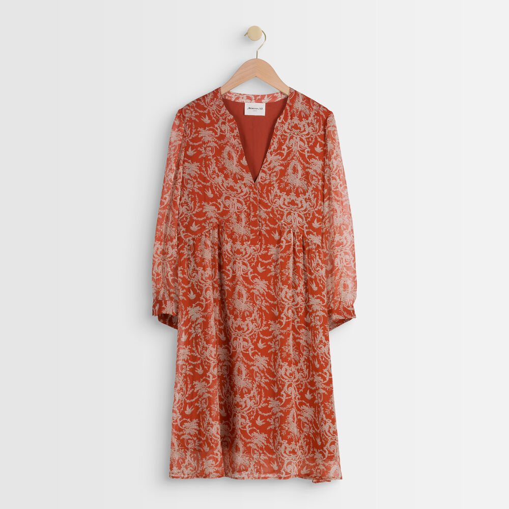Robe orange imprimée calypso goyave.
