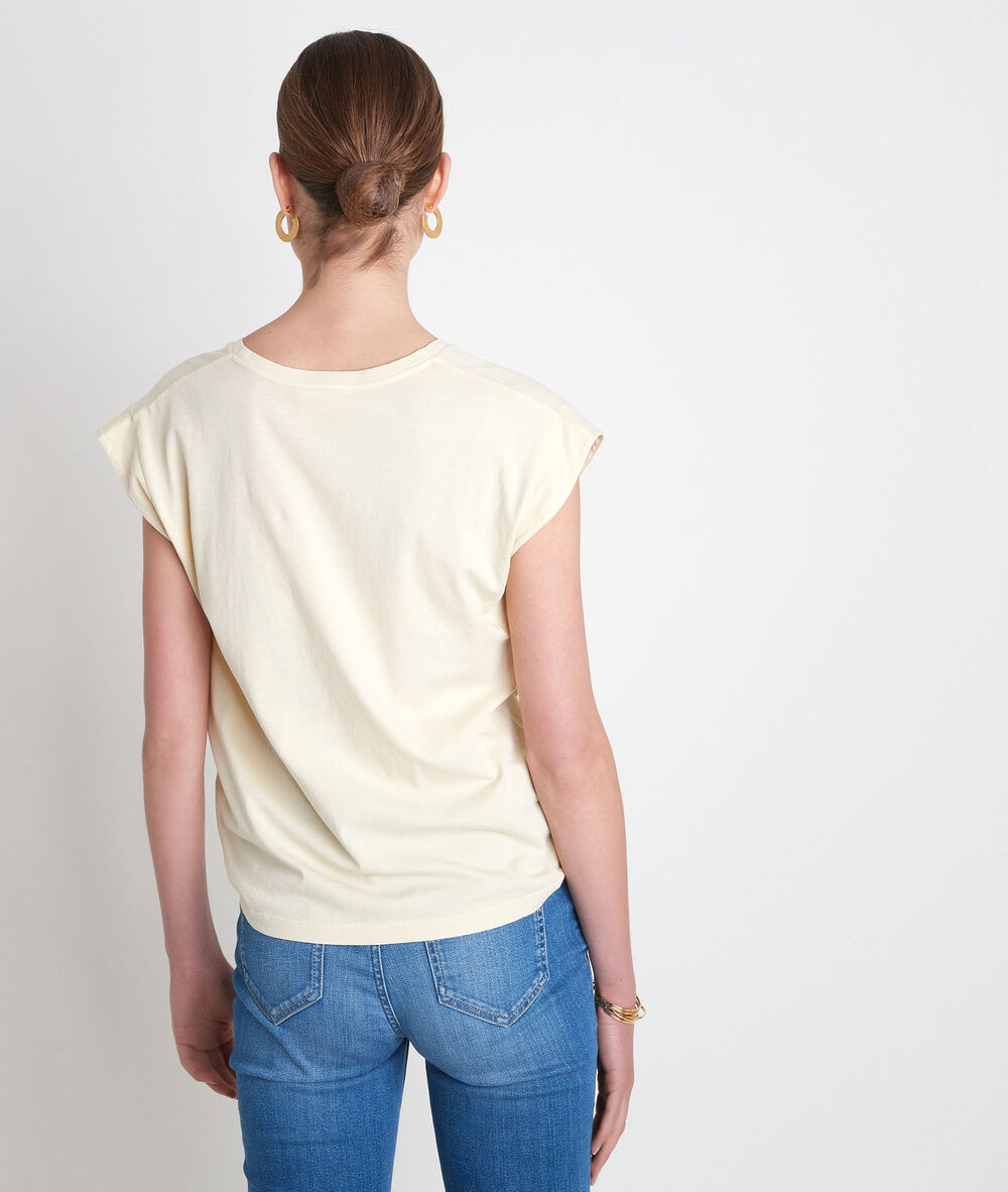 Strogeel t-shirt van biologisch katoen ideal paille.