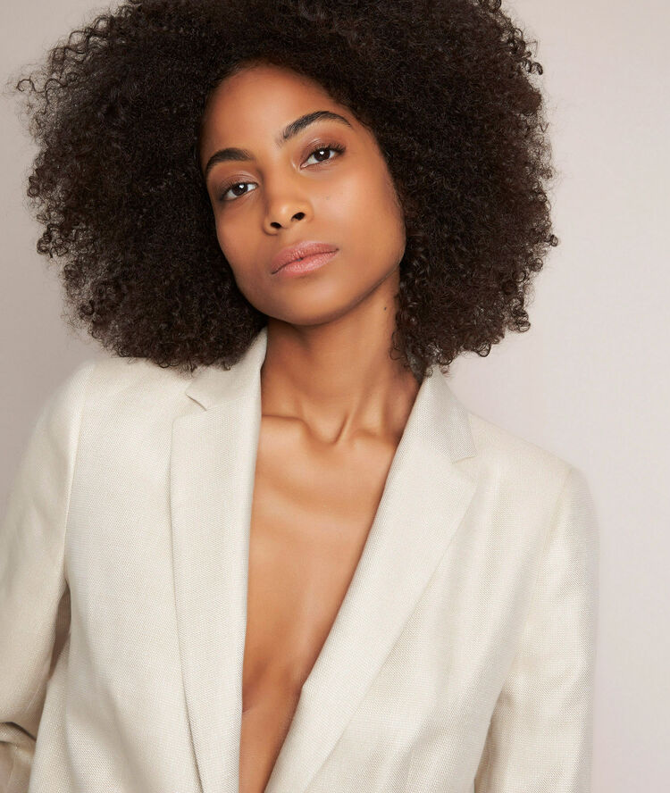Veste en lin brillante lucile.