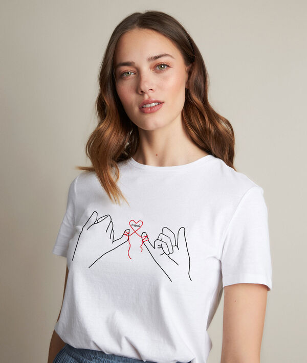Tee-shirt sérigraphié en coton biologique Merci | 1-2-3 Tee-shirt sérigraphié en coton biologique Merci PhotoZ | 1-2-3