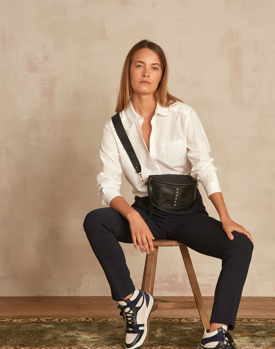 Pantalon marine slim microfibre Lara | 1-2-3 Pantalon marine slim microfibre Lara PhotoZ | 1-2-3