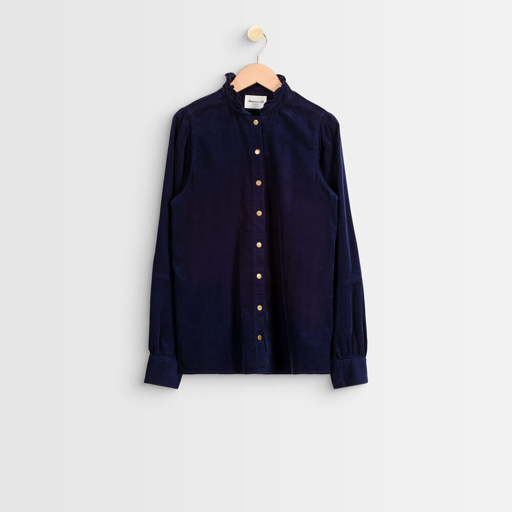 Chemise en velours marine jeraldine marine.