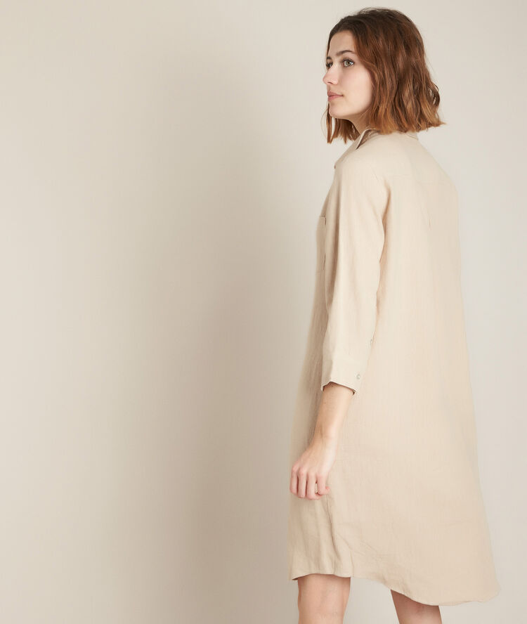 Robe chemise en lin céline chaux.