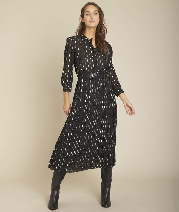 Plooi Jurk Met Lurex Details Radieuse Dames Maison 123