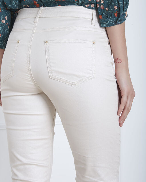 Jean beige slim irisé capucine ble.