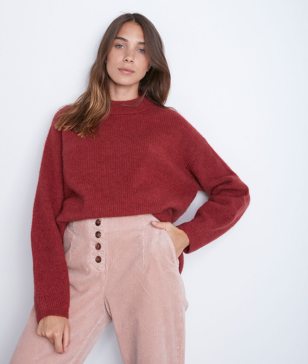 Pull en maille brique Tabasco | 1-2-3 Pull en maille brique Tabasco PhotoZ | 1-2-3