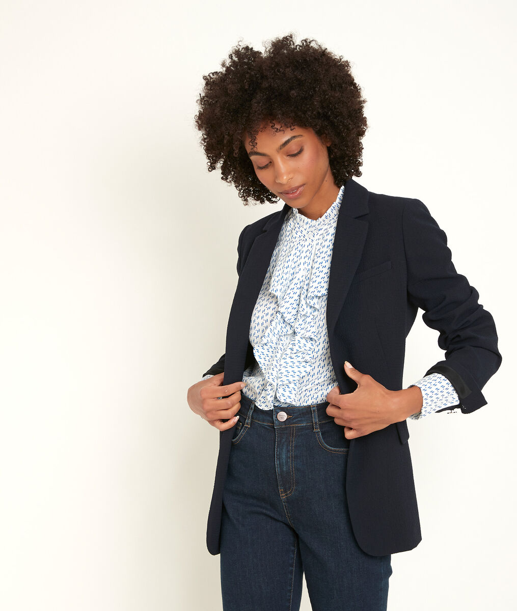 Veste gaufrée marine Teonie | 1-2-3 Veste gaufrée marine Teonie PhotoZ | 1-2-3