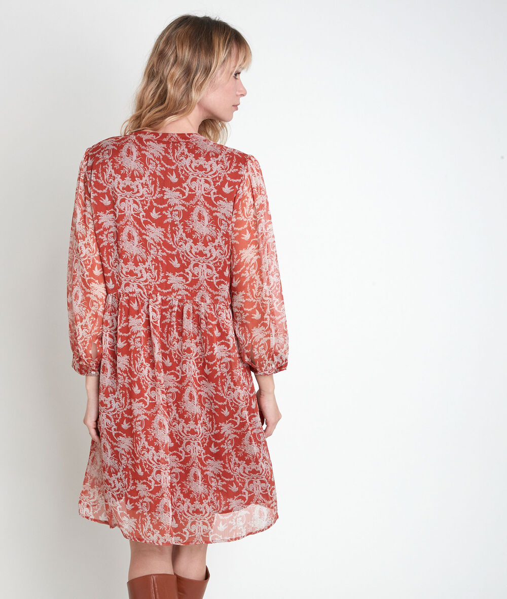 Robe orange imprimée calypso goyave.