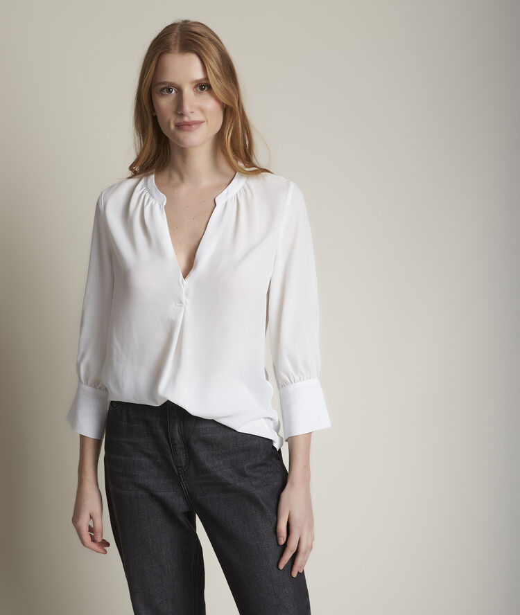 Flie&szlig;ende bluse ecru elisee ecru.