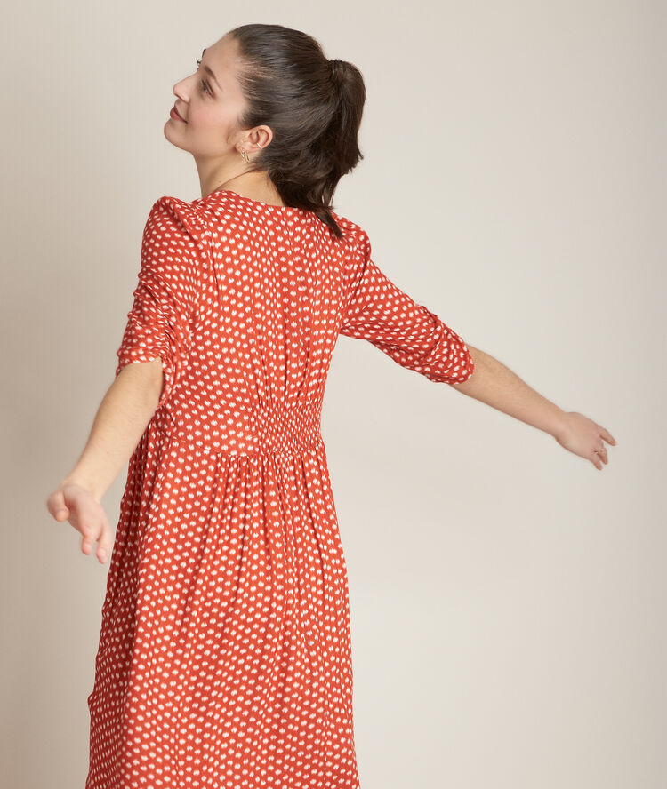 Robe longue imprimée claude tomette.