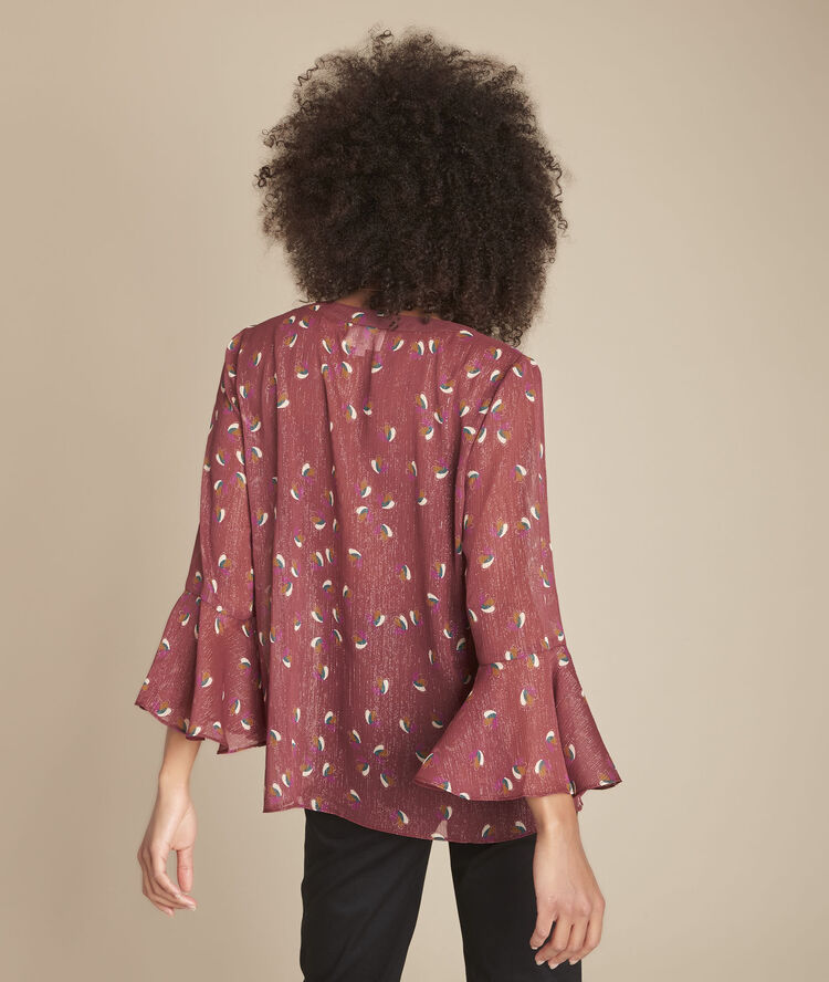 Blouse pourpre imprimée munich pourpre.