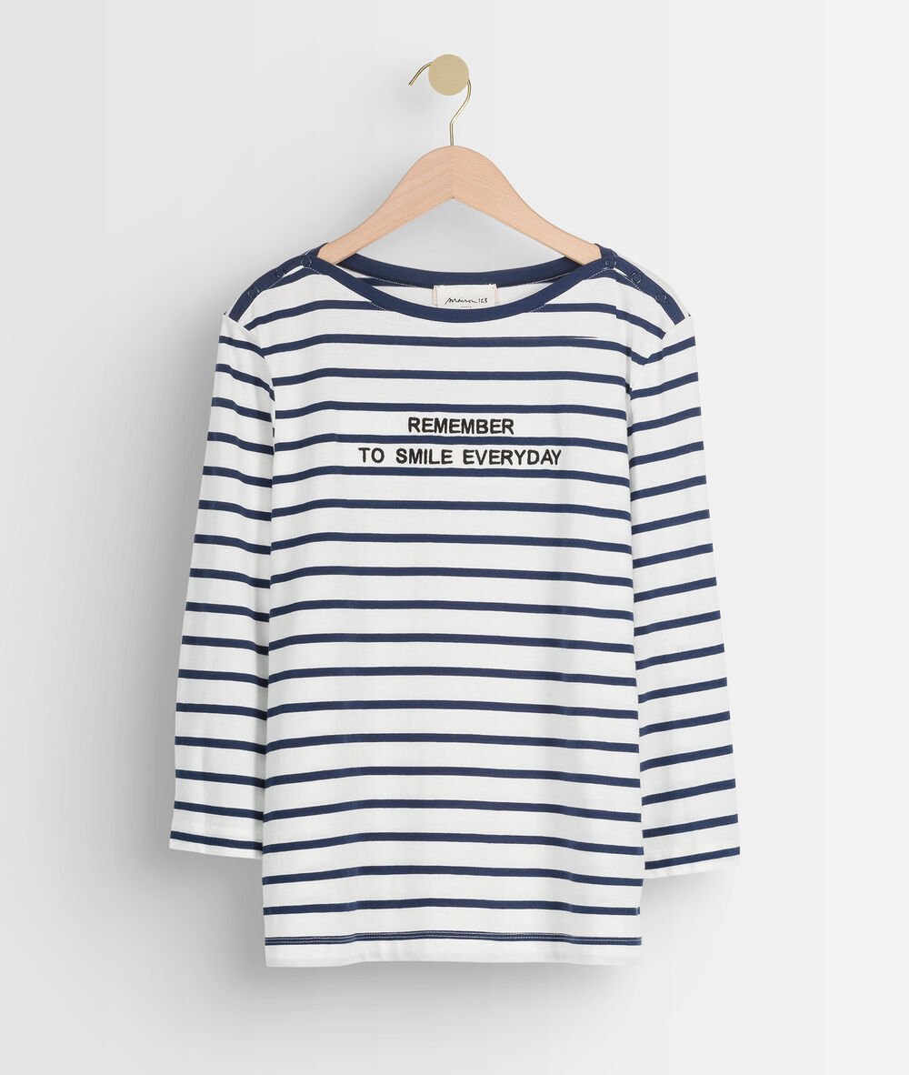 Geborduurd shirt in marinestijl espoir marine.