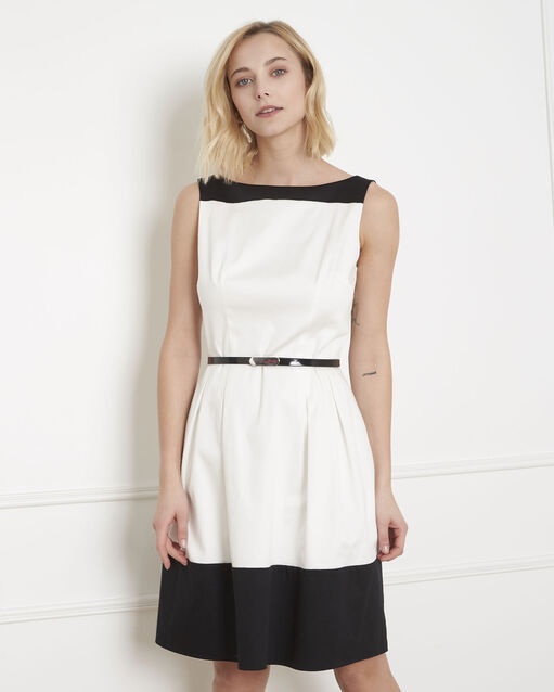 Robe noir & blanc colorblock Hisis (1) - Maison 123