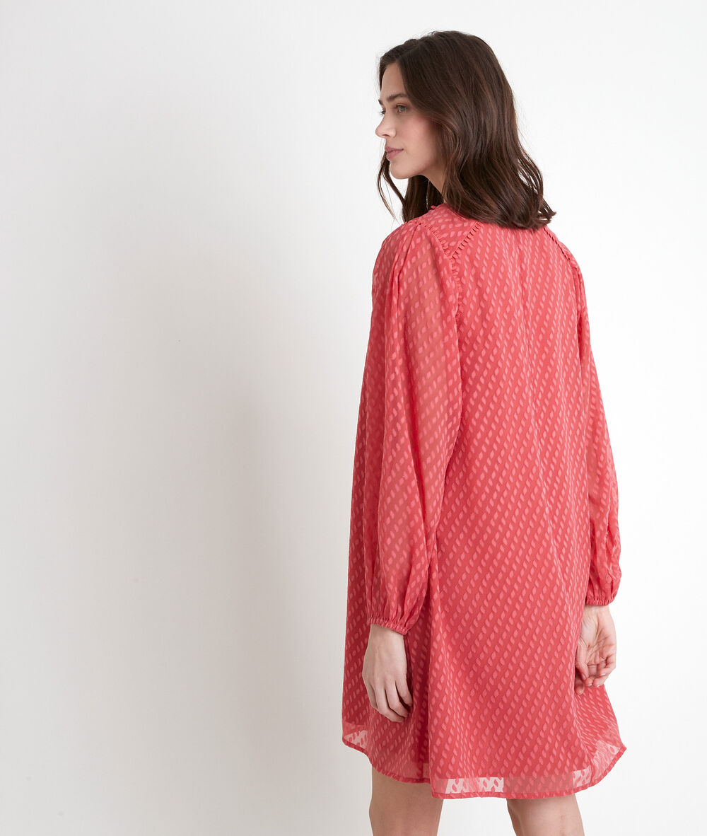 Robe corail plumetis marcia corail.
