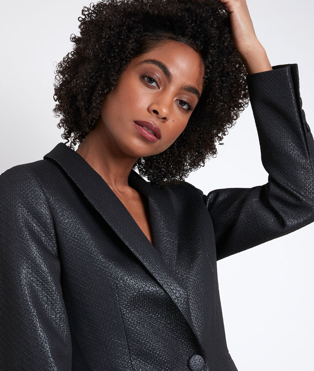 Veste en jacquard thomas noir.