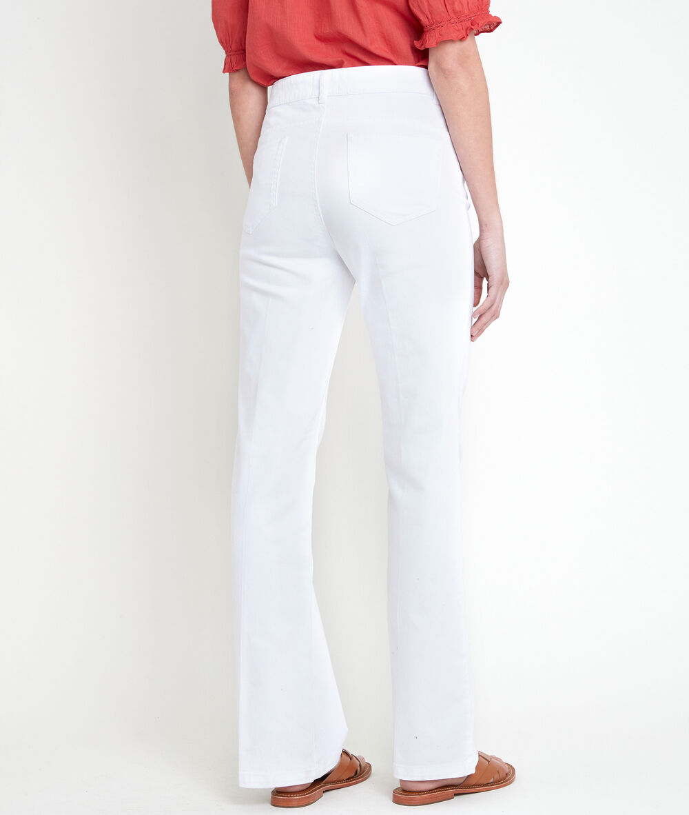 Jean wide leg en coton biologique blanc fidji blanc.