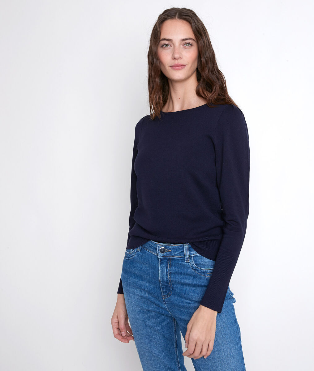 Pull en viscose Ecovero® marine Adelie | 1-2-3 Pull en viscose Ecovero® marine Adelie PhotoZ | 1-2-3