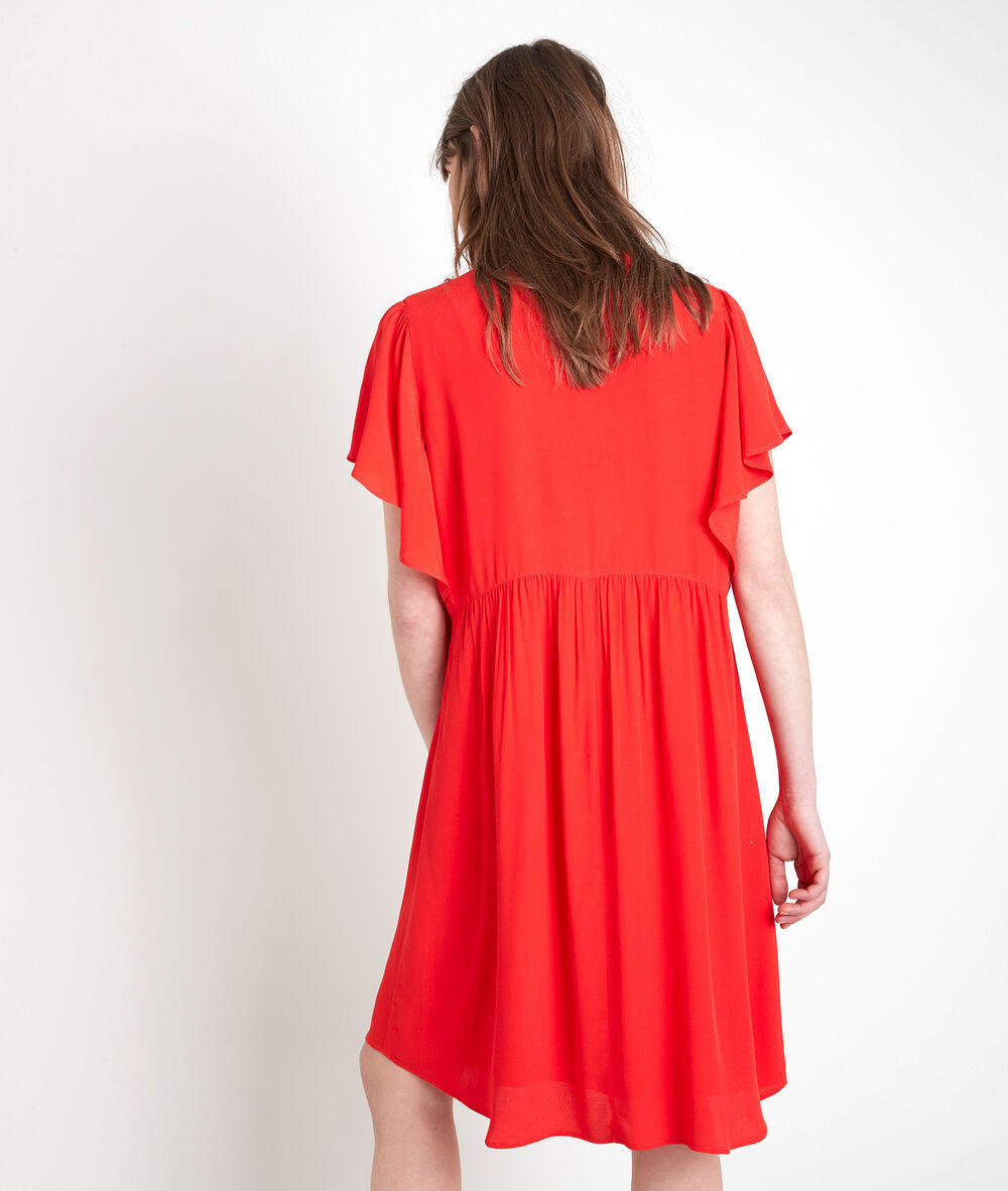 Robe en viscose recyclée rouge callo rouge.